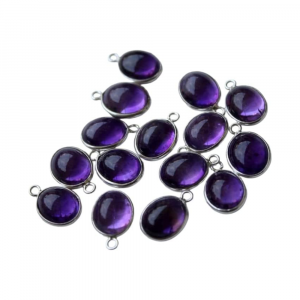 Oval Amethyst Charms