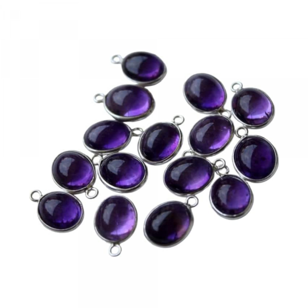 Oval Amethyst Charms