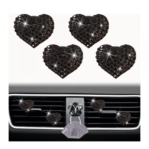 Car Black Heart Vent Clip