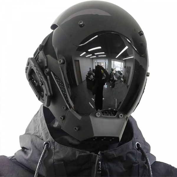 Black Cyber Punk Head Mask