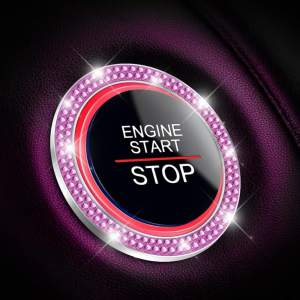 Crystal Rhinestone Start Button Decal