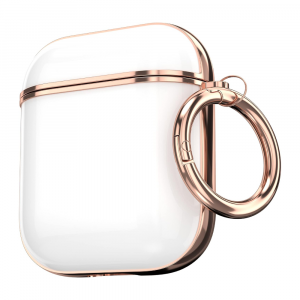 MaxJoy White/Rose Gold AirPods Case