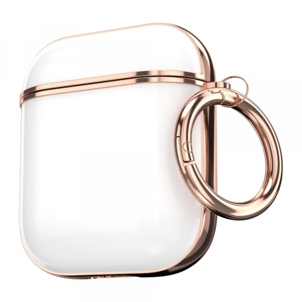 MaxJoy White/Rose Gold AirPods Case