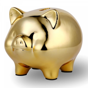 Gold Piggy Bank