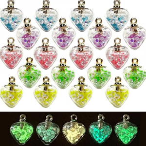Glow In The Dark Heart Charms