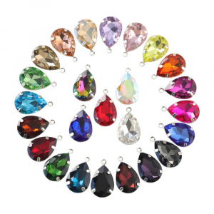 Tear Drop Gemstone Charms