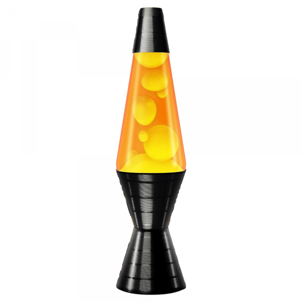 Black Grooved Lava Lamp