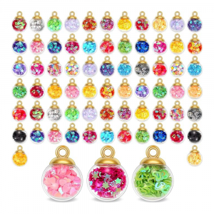 Sequin Glass Ball Charm