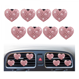 Car Crystal Heart Vent Clips 2