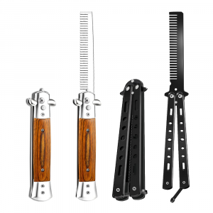 2 Piece Butterfly and Switchblade Comb
