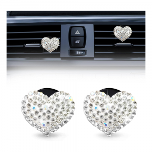 Car Crystal Heart Vent Clip